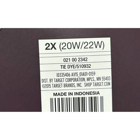 Ava and Viv NWT Purple White Tie Dye Midi Skirt SZ XXL - Picture 8 of 10